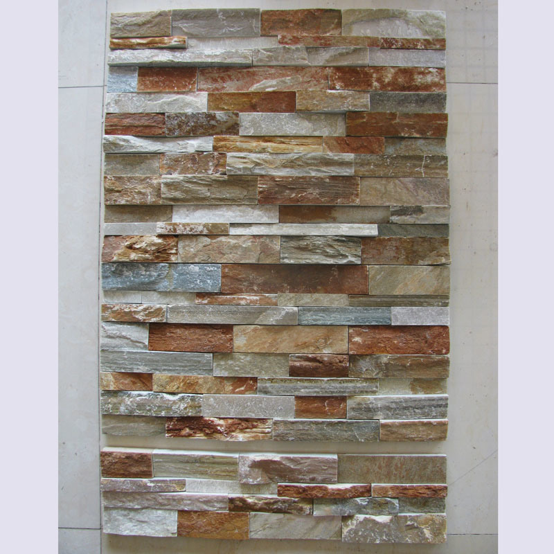 Hot Sell China Yellow Veneer Tacked Wall Panel Slate Stone