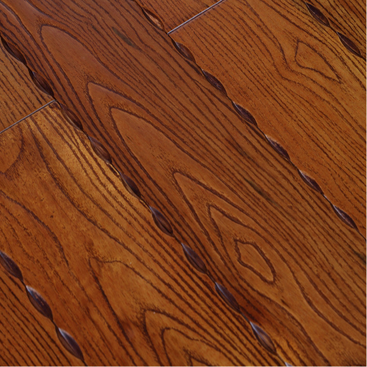 Water-Proof Hand Scraped Solid Kasai Wood Flooring with CE