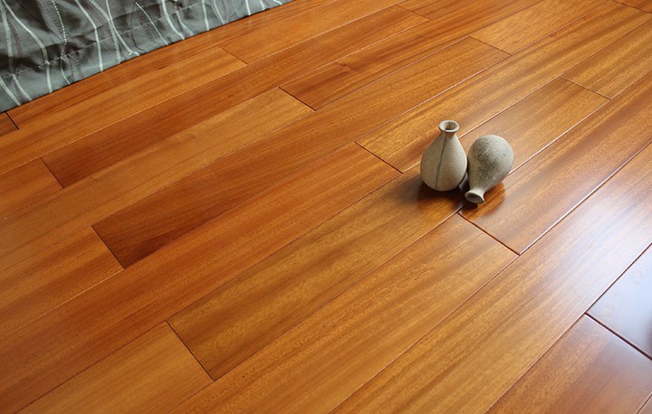 Natural Golden Iroko Parquet Hardwood Flooring