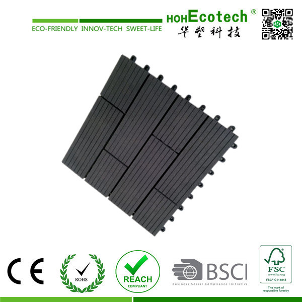 Garden Interlockign Wood Plastic Composite DIY Flooring WPC