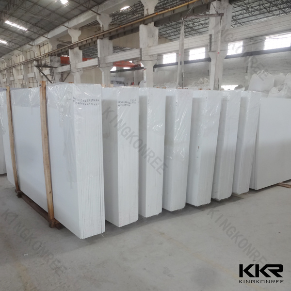 Polished Glacier White Engineering Quartz Stone