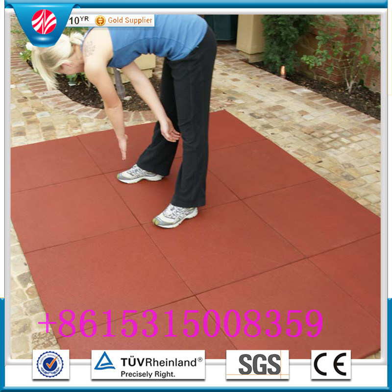 Recycled Wearing-Resistant Indoor Kindergarten Gym Rubber Floor Tile