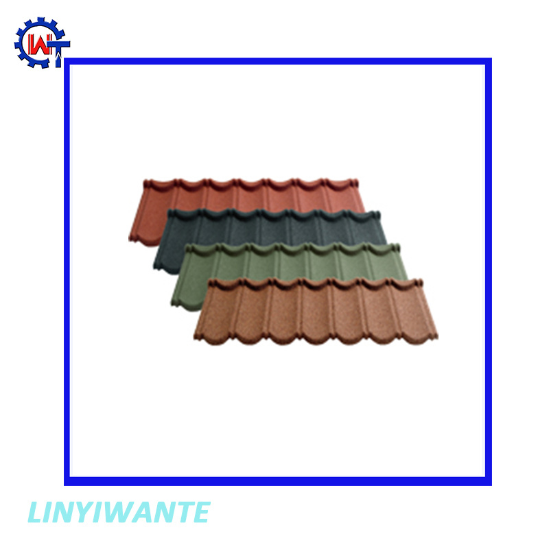 Extreme Weather Resistance Bond Type Stone Coated Steel Roof Tile