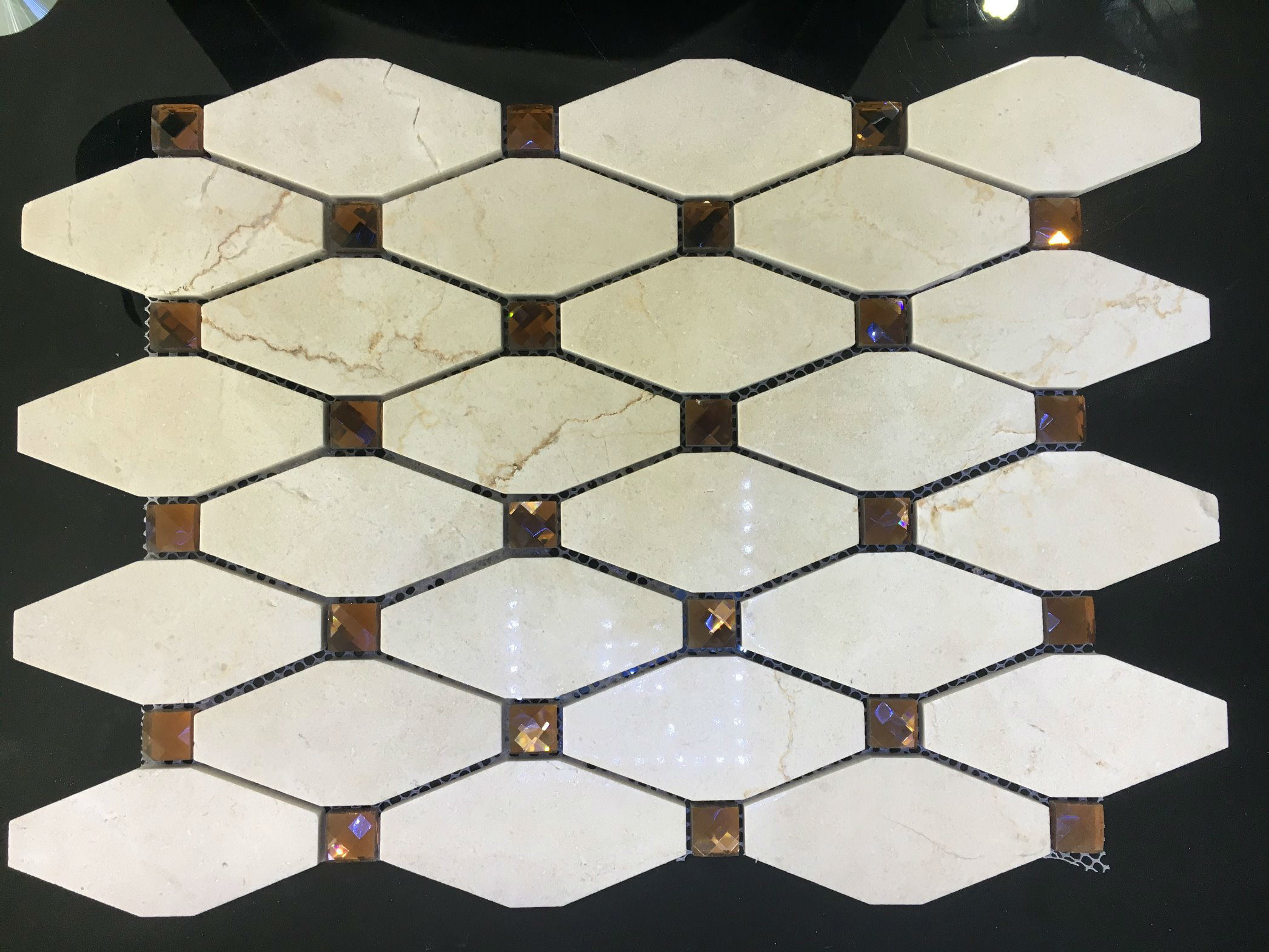 Diamond Gray Marble Stone Mosaic Tile