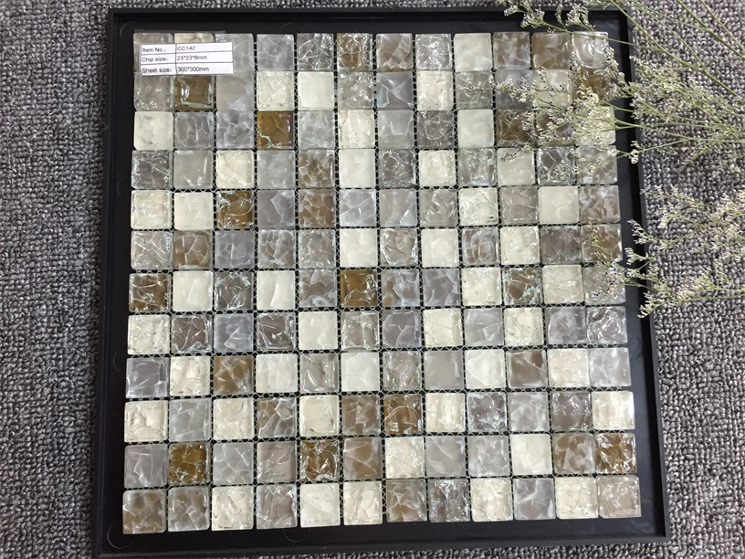 Building Material Floor and Wall Popular Glass Mosaic Tile