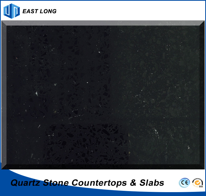 Wholesale Artificial Quartz Stone Solid Surface for Building Material with SGS & Ce Certificates (Dark colors)