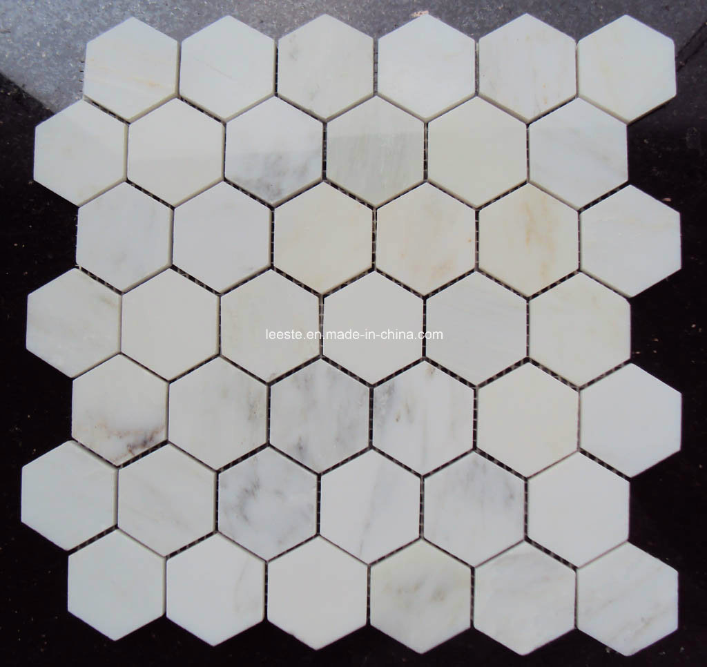 Hexagon White Marble Mosaic and Mosaic Tiles