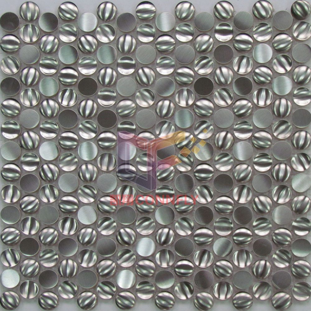 Double Face Round Stainless Steel Mosaic (CFM841)