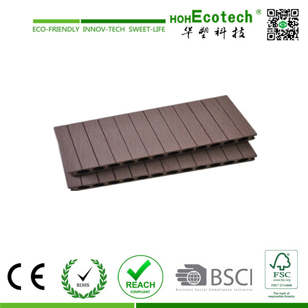 Recycled Wood Plastic Composite Tile Flooring Grey UK