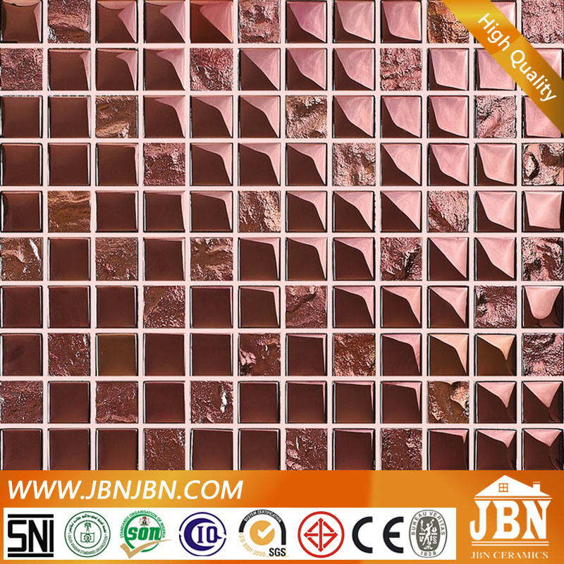 Glossy Rose Golden Art Glass Mosaic (G823015)