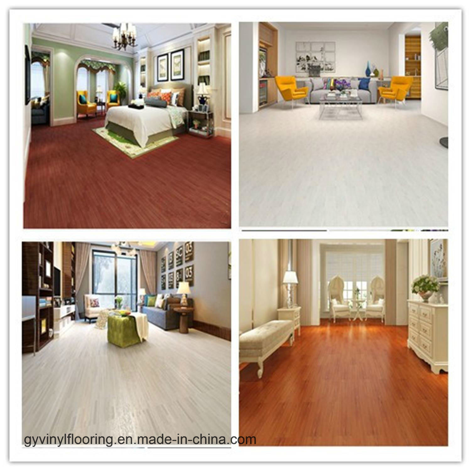 Easy Installed Dry Back Wooden Lvt Vinyl Flooring