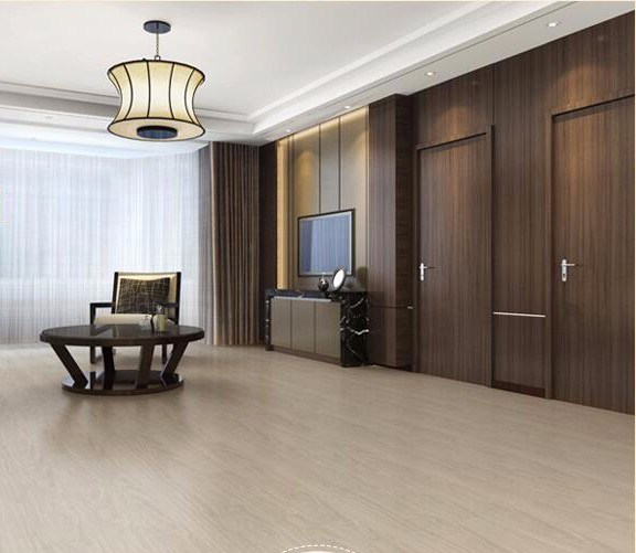 Commercial Gray Wood Pattern Waterproof PVC Floor 4mm