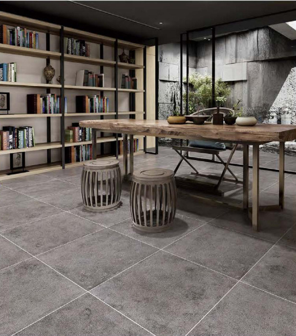 Building Material Grey Color Rustic Glazed Porcelain Tile 60X60