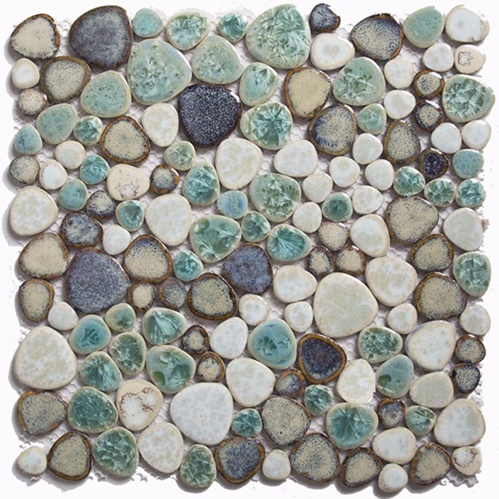 Factory Restaurant Japan Market Flat Surface Glazed Mosaic Tiles 6mm