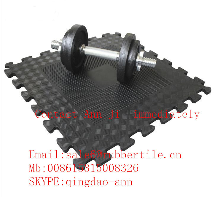 Interlocking Outdoor Rubber Floor Tiles, Indoor Gym Floor Tile