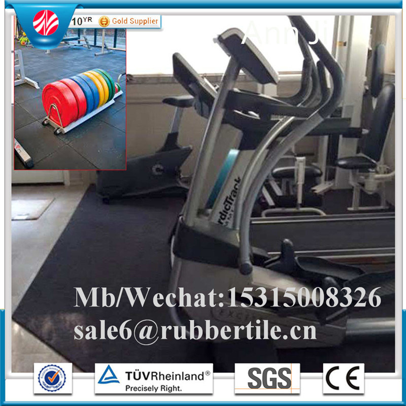 Outdoor Rubber Floor Tiles, Gym Interlocking Rubber Flooring