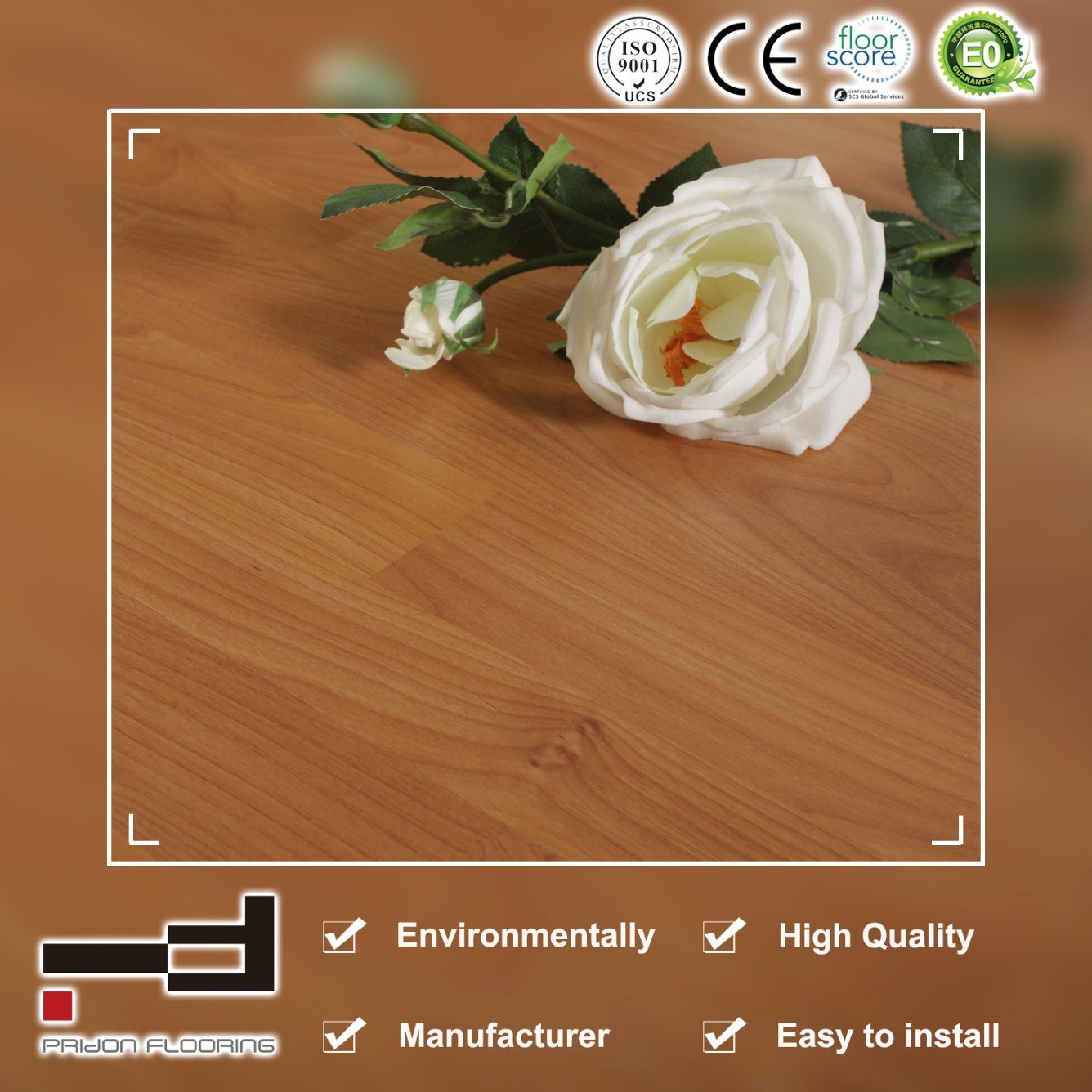 8mm Embossed Surface Waterproof Laminate Flooring