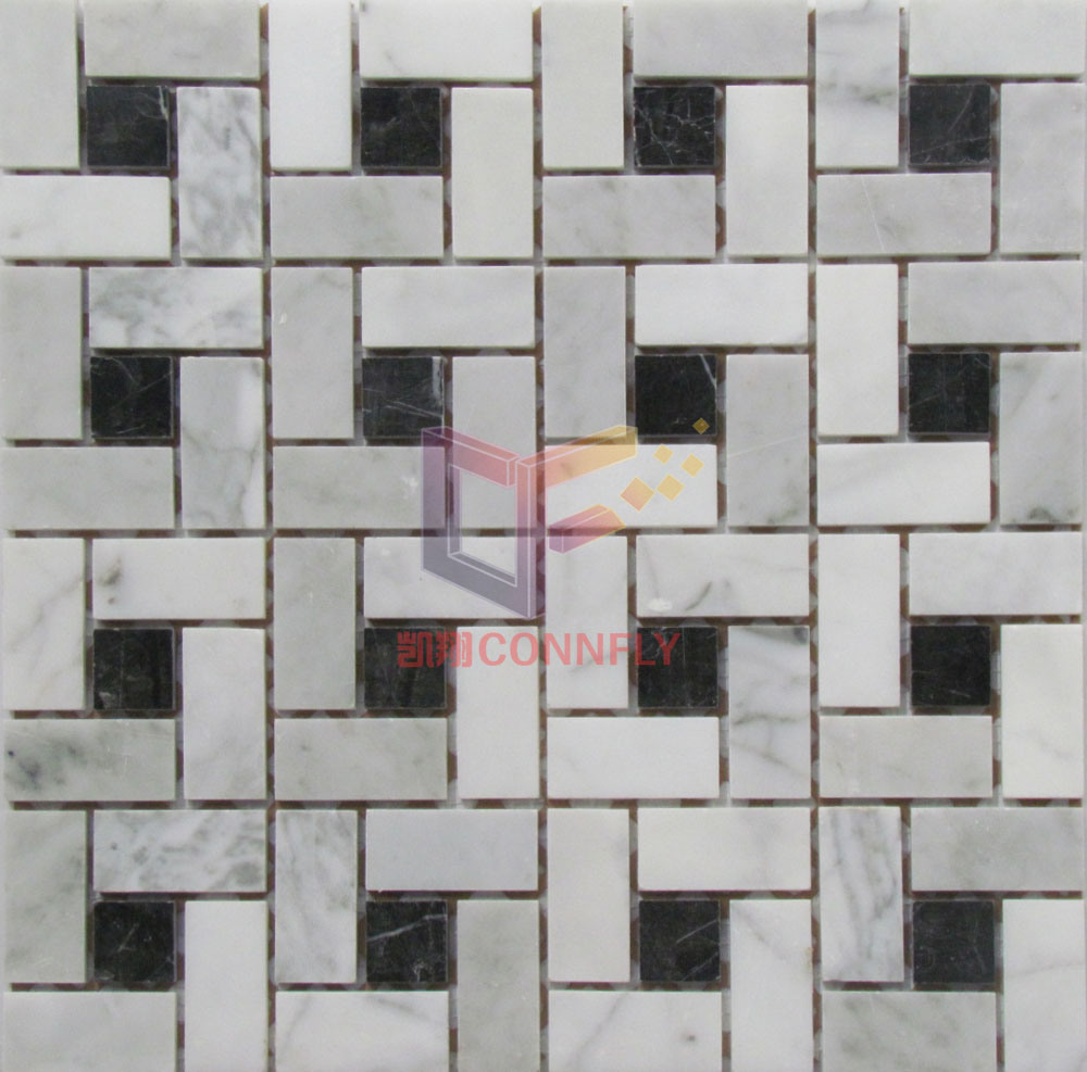 Neromargiua Mix Carrara White Marble Mosaic Tile (CFS972)