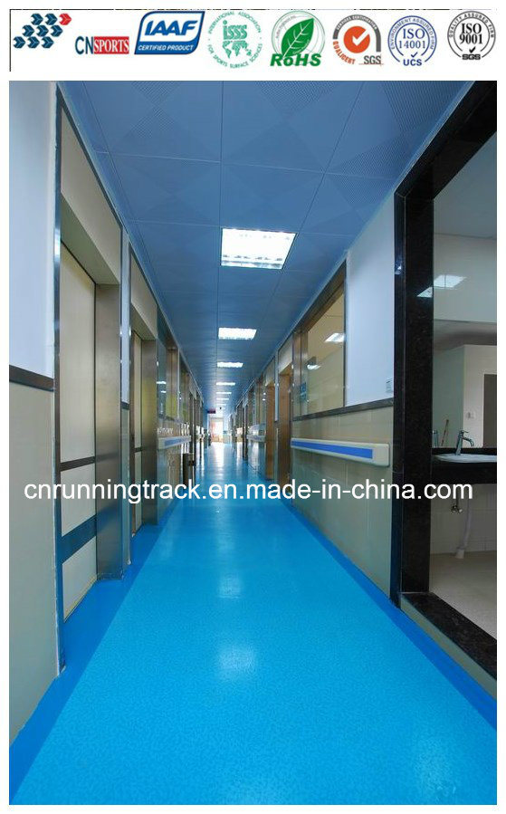 Ce Certficated Anti-Slip Spua School Flooring for Passageway/Corridor