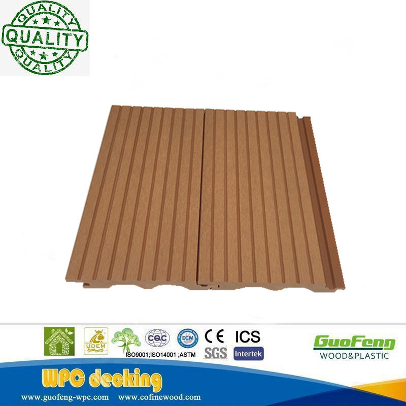 Fashion New Design Good Quality Decorative Sustainable WPC Materials Solid Decking with Fsc, Ce Certificates