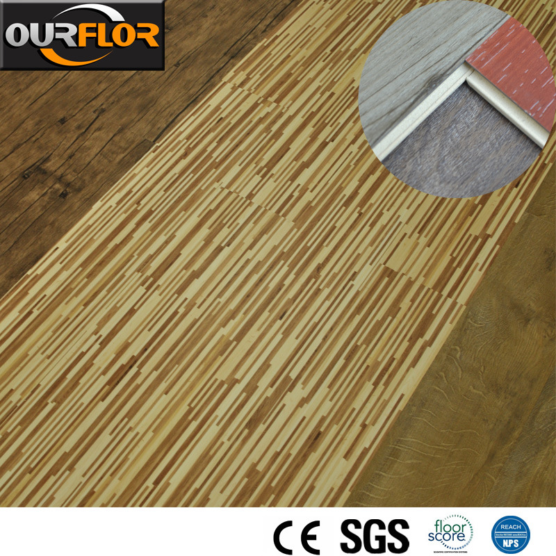 Highly Waterproof Wood-Grain WPC Vinyl Flooring (OF-1521-4)