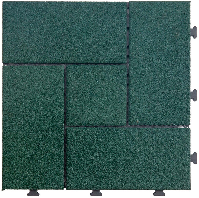 Gym Rubber Interlocking Outdoor Tile/ Exterior Floor