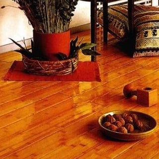 Solid Bamboo Flooring Teak Color Smooth