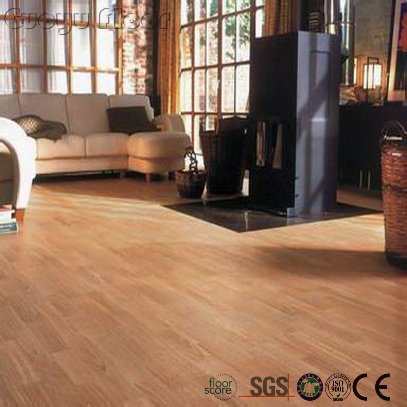 Wood Texture Virgin Material Click Lock Vinyl Flooring