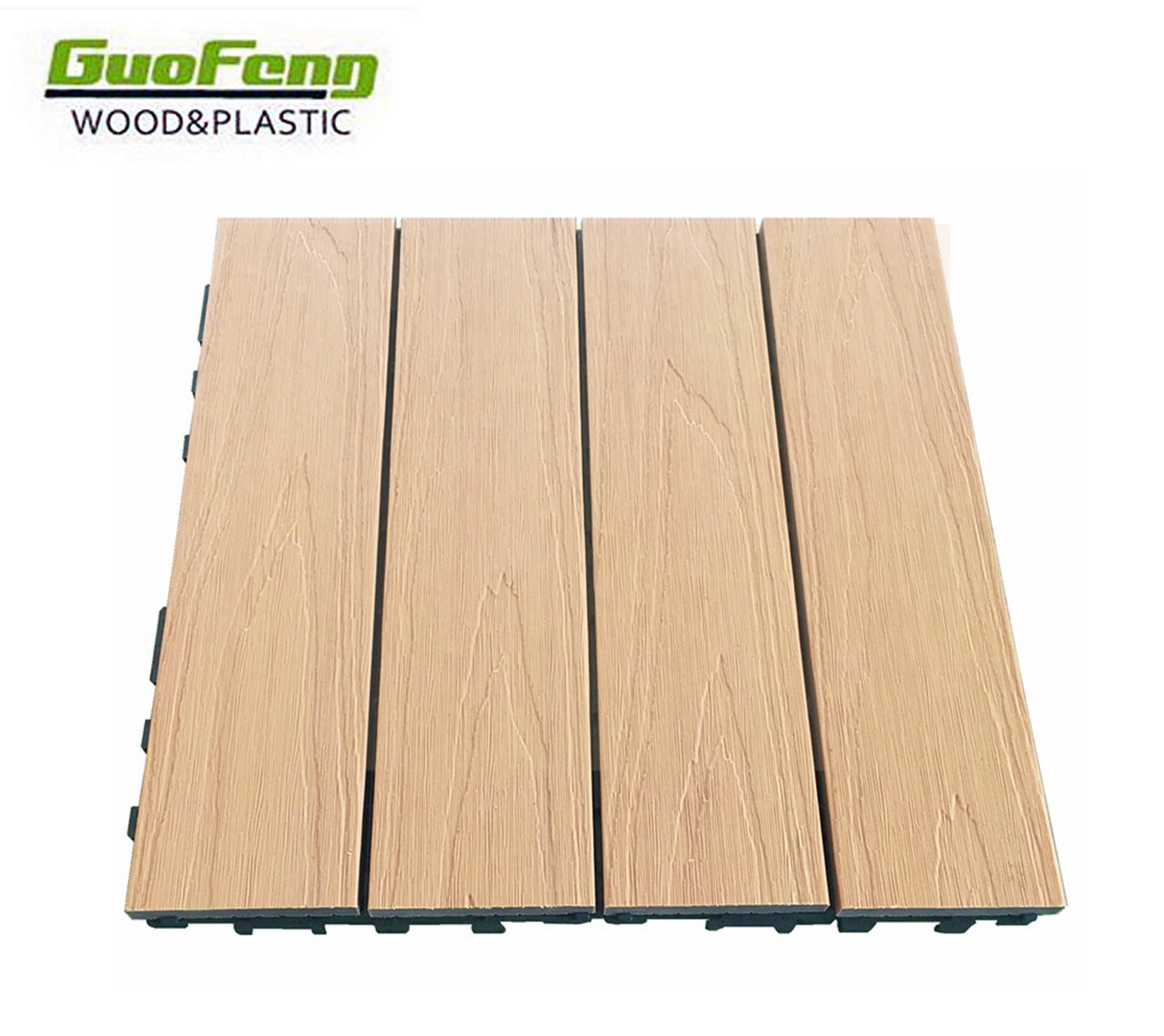 30*30 mm Outdoor Garden Wood Like Interlocking Tiles