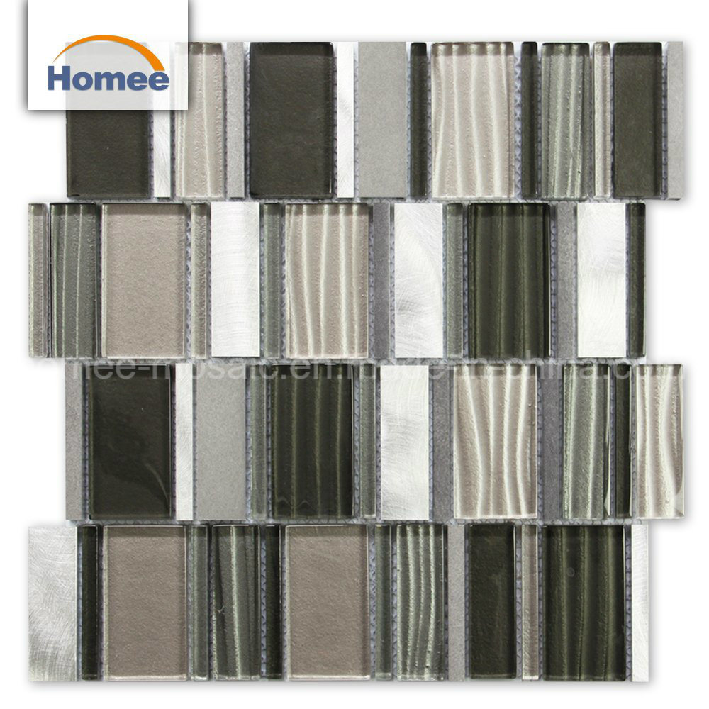 New Design Waterproof Texture Glass Mosaic Tile