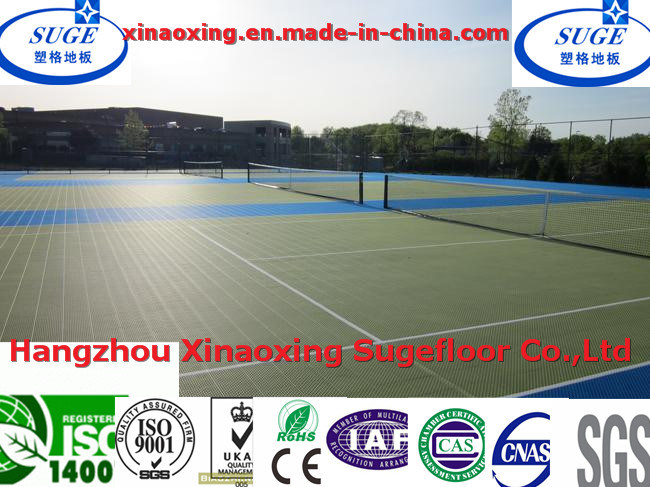 10 Years Life PP Interlocking Tennis Modular Sports Flooring