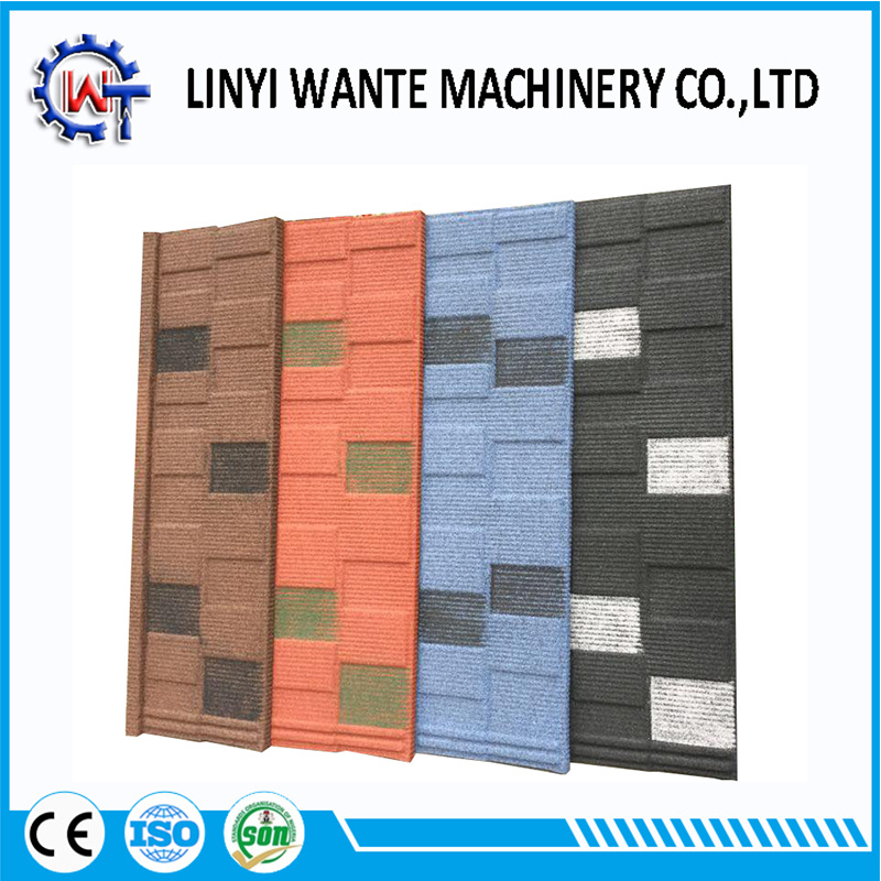 Free Sample Colorful Stone Coated Metal Shingle Roof Tile