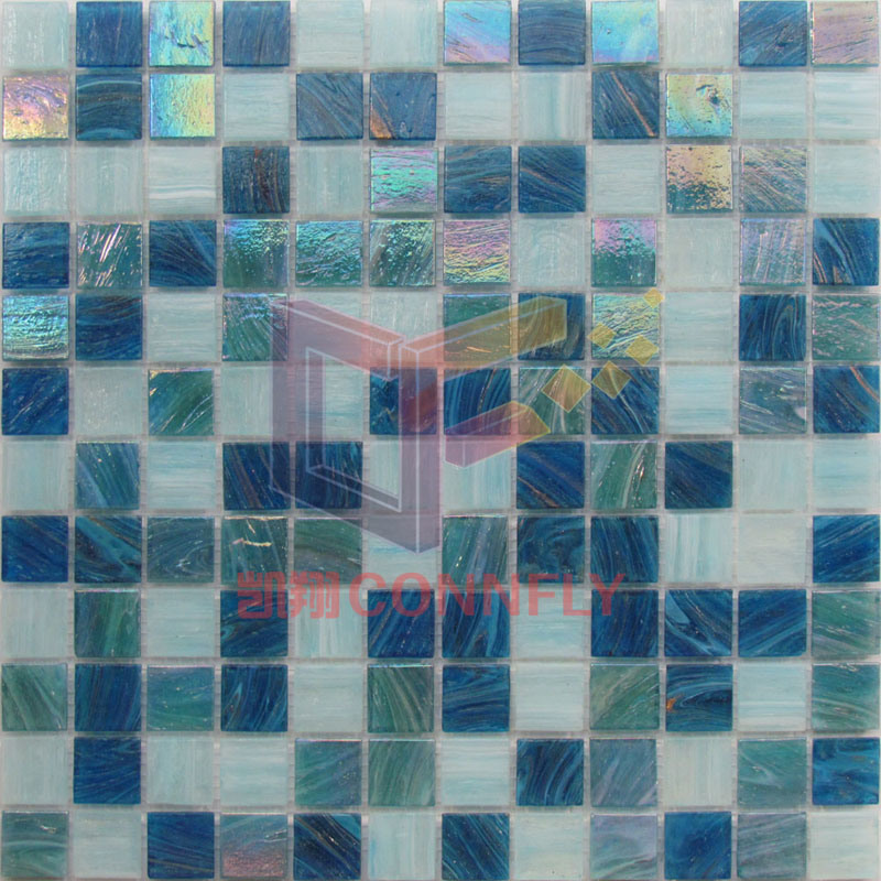 Rainbow Glass Swimming Pool Mosaic Tile (CSJ155)