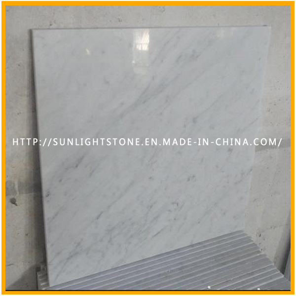 Polished Italian Carrara White Stone Marble Wall and Floor Tiles