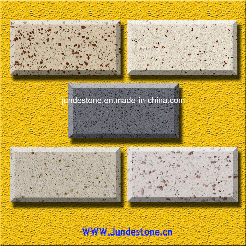 Colored Particles Artificial Quartz Countertops and Quartz Stone Slabs