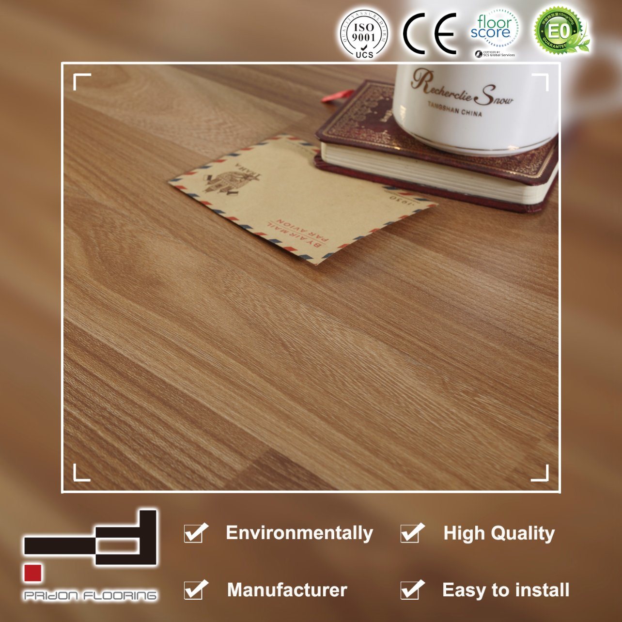 8mm Embossed Surface Laminate Flooring Water Proof