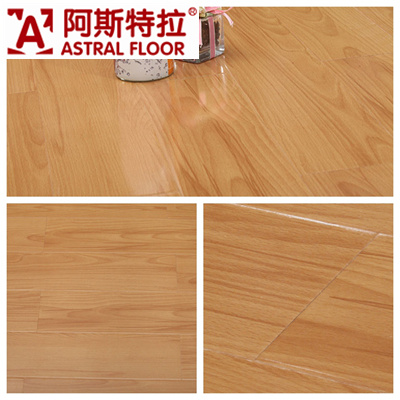 German Technical Mirror Surface (u-groove) Laminate Flooring (AD386)