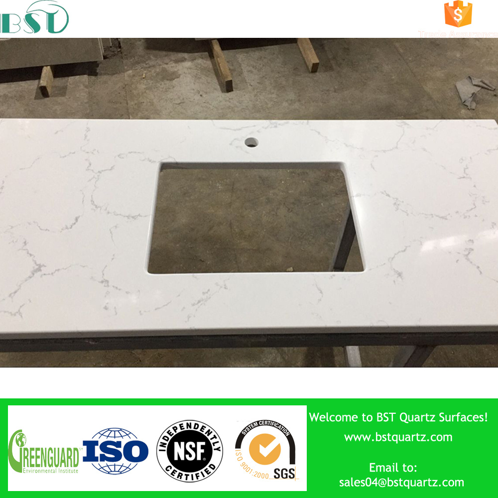 Carrara White Marble Quartz Countertop