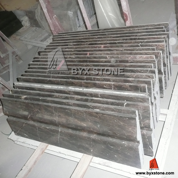 Dark Emperador Marble Wall / Floor Skirting Border