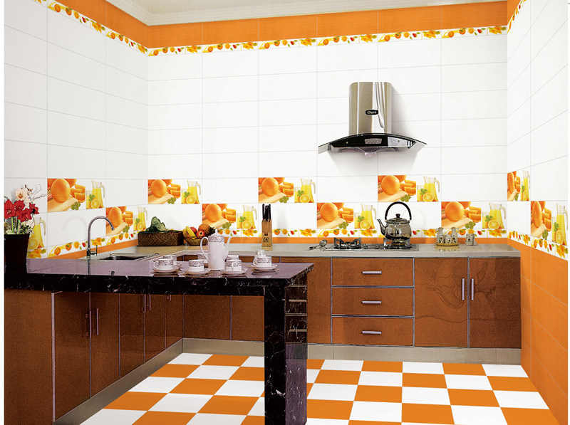 Exterior Kitchen Wall Fruit Picture Ceramic Tiles