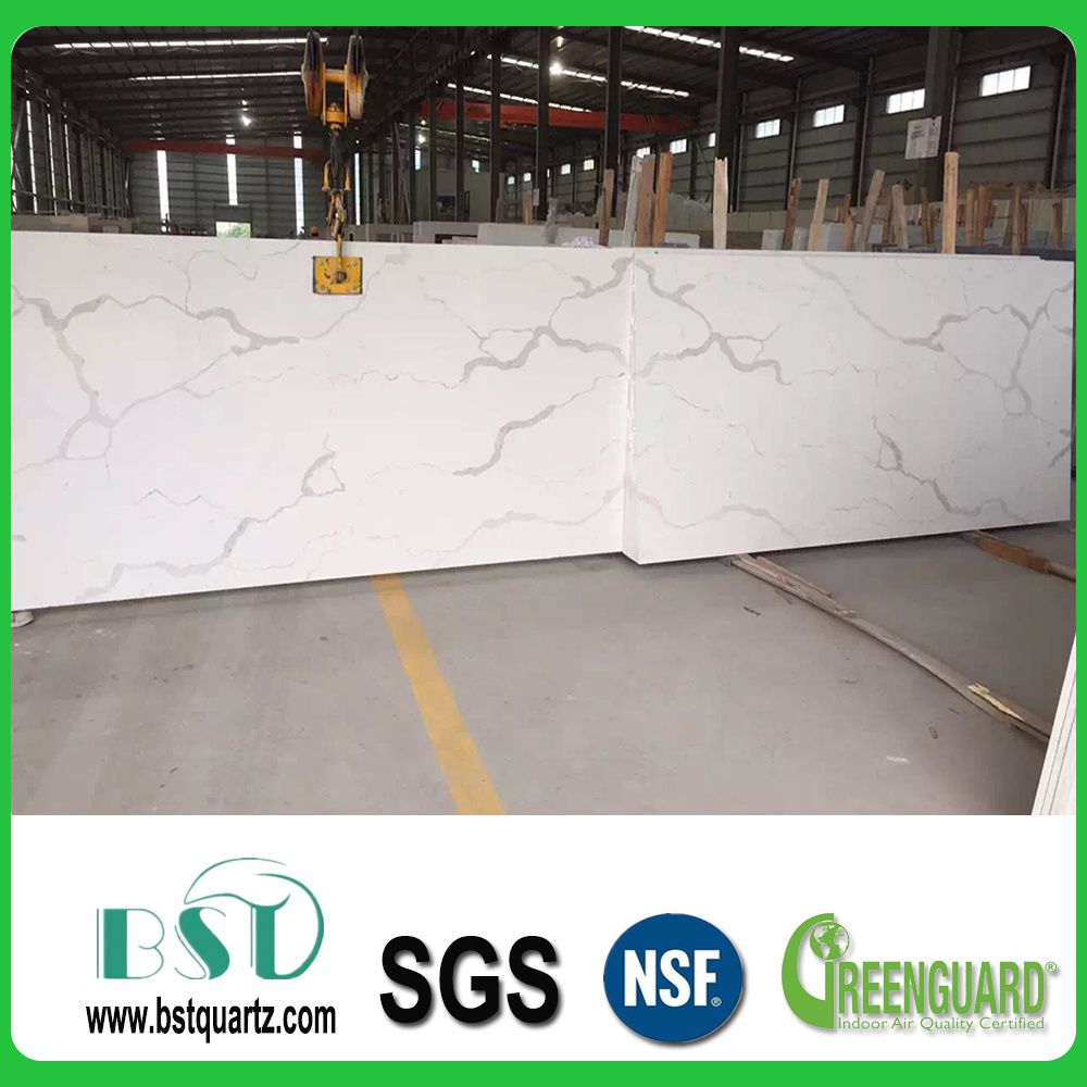 Buliding Material Calacatta White Quartz Stone