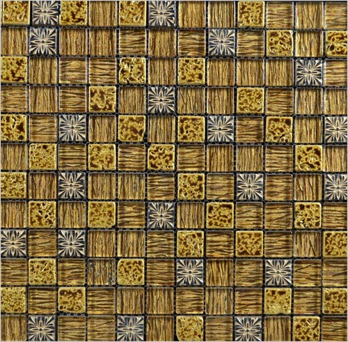 Gold Foil Tiles Glass Mosaic