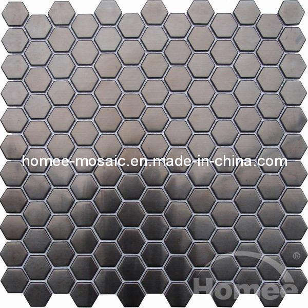 Mosaic Tiles - Glass Mosaic Tile Stainless Steel Mosaic (MBB17)