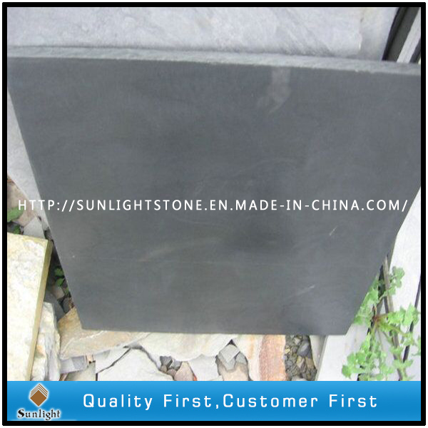 Honed Black Slate for Flooring Tiles