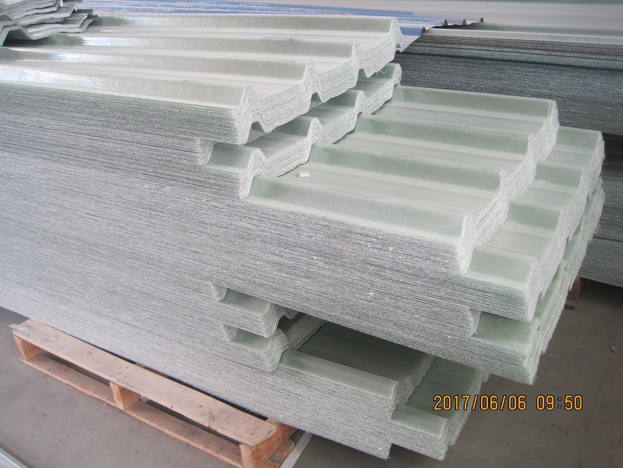 FRP Plastic Roofing Tiles for Houses, Fiberglass Corrugated Roof Plate