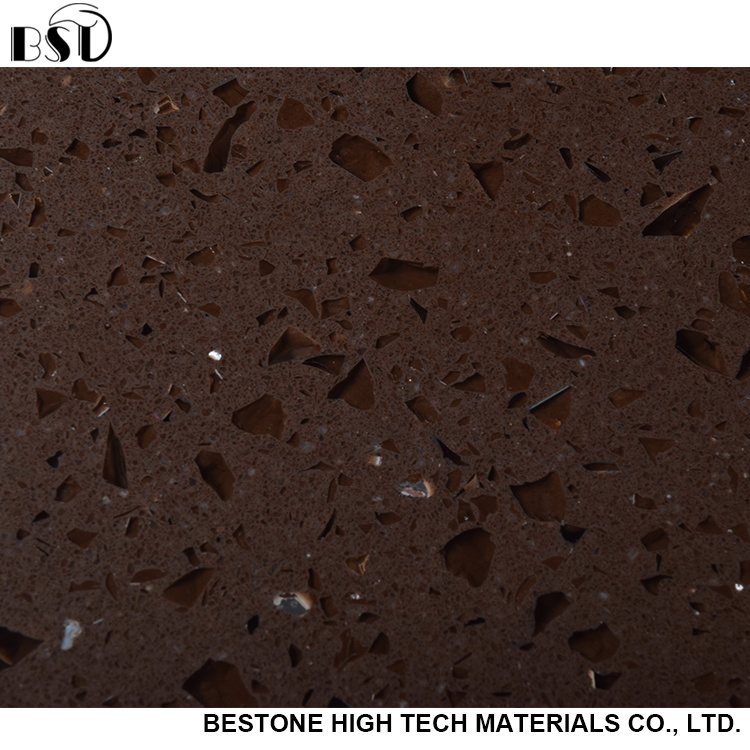 Sparkle Brown Artificial Quartz Stone Price