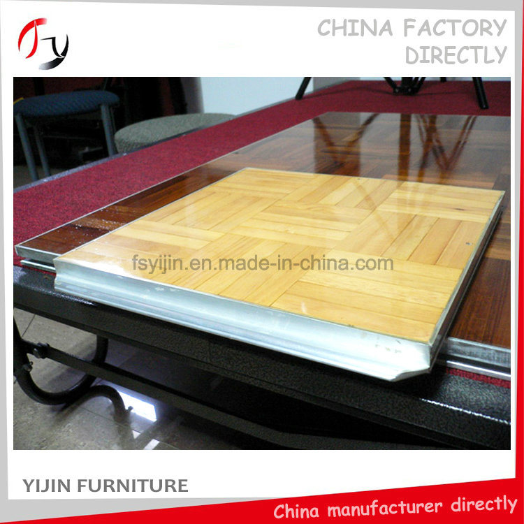 Yellow Wooden Veneer Surface Unassembled Dance Floor (DF-1)