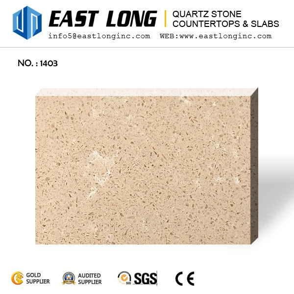 Hot Sale Grey, White, Beige, Brown with Fime Particles Quartz Stone Big Slabs Wholesale