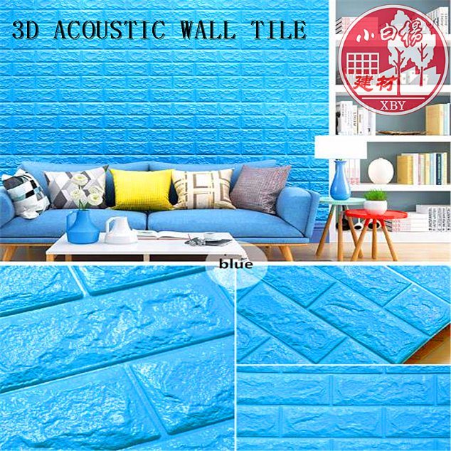 Decorative PVC 3D Soundproof Self Adhesive Tile for Bedroom