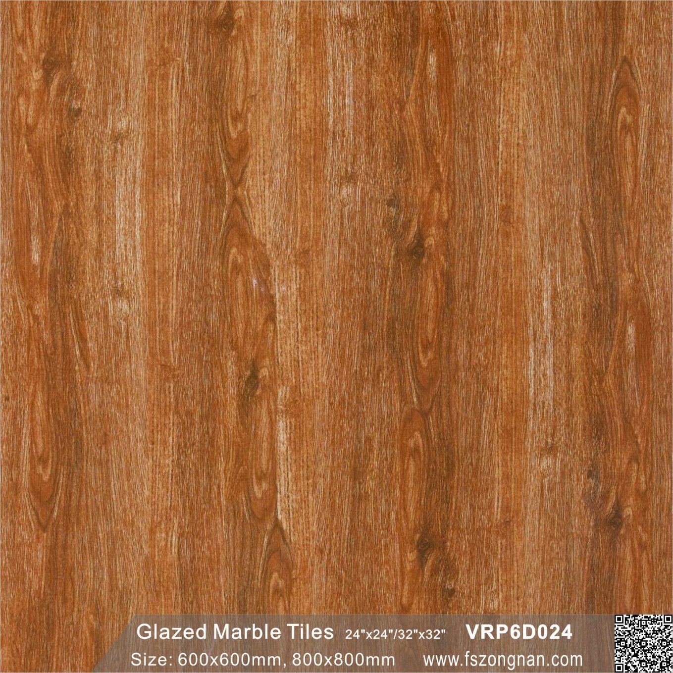 Wooden Building Material Polished Porcelain Flooring Tile (600X600mm, VRP6D024)